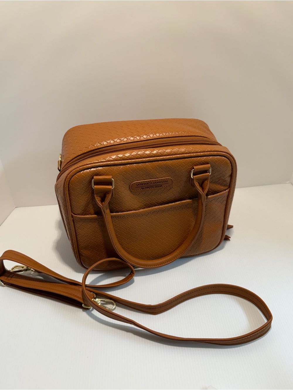 Faux Leather Insulated Lunch Pack Veronica Jamison by Arctic Zone With Ice Pack